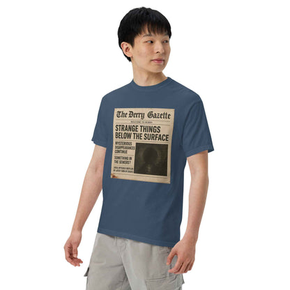 The Derry Gazette “Strange Things Below the Surface” Unisex garment-dyed heavyweight t-shirt