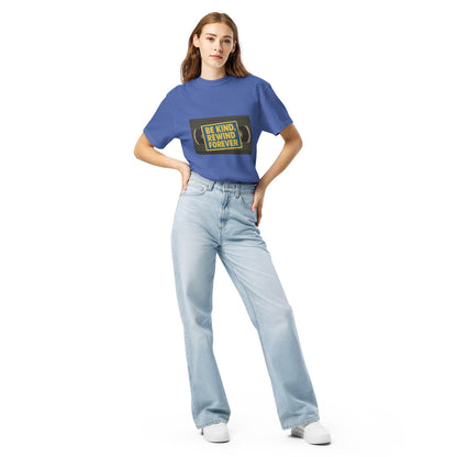 Be Kind, Rewind Forever Unisex garment-dyed heavyweight t-shirt  from Rare Plus Apparel – unique movie & pop culture inspired design.