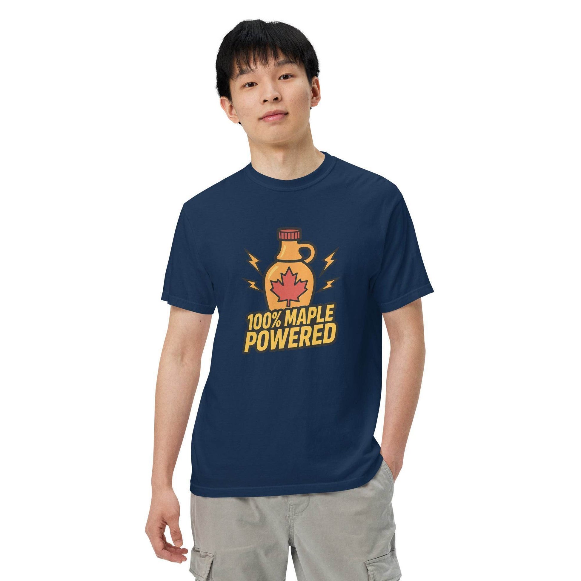 100% Maple Powered Unisex garment-dyed heavyweight t-shirt  from Rare Plus Apparel – unique movie & pop culture inspired design.