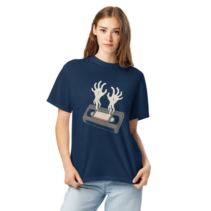 Cursed Media Unisex garment-dyed heavyweight t-shirt  from Rare Plus Apparel – unique movie & pop culture inspired design.