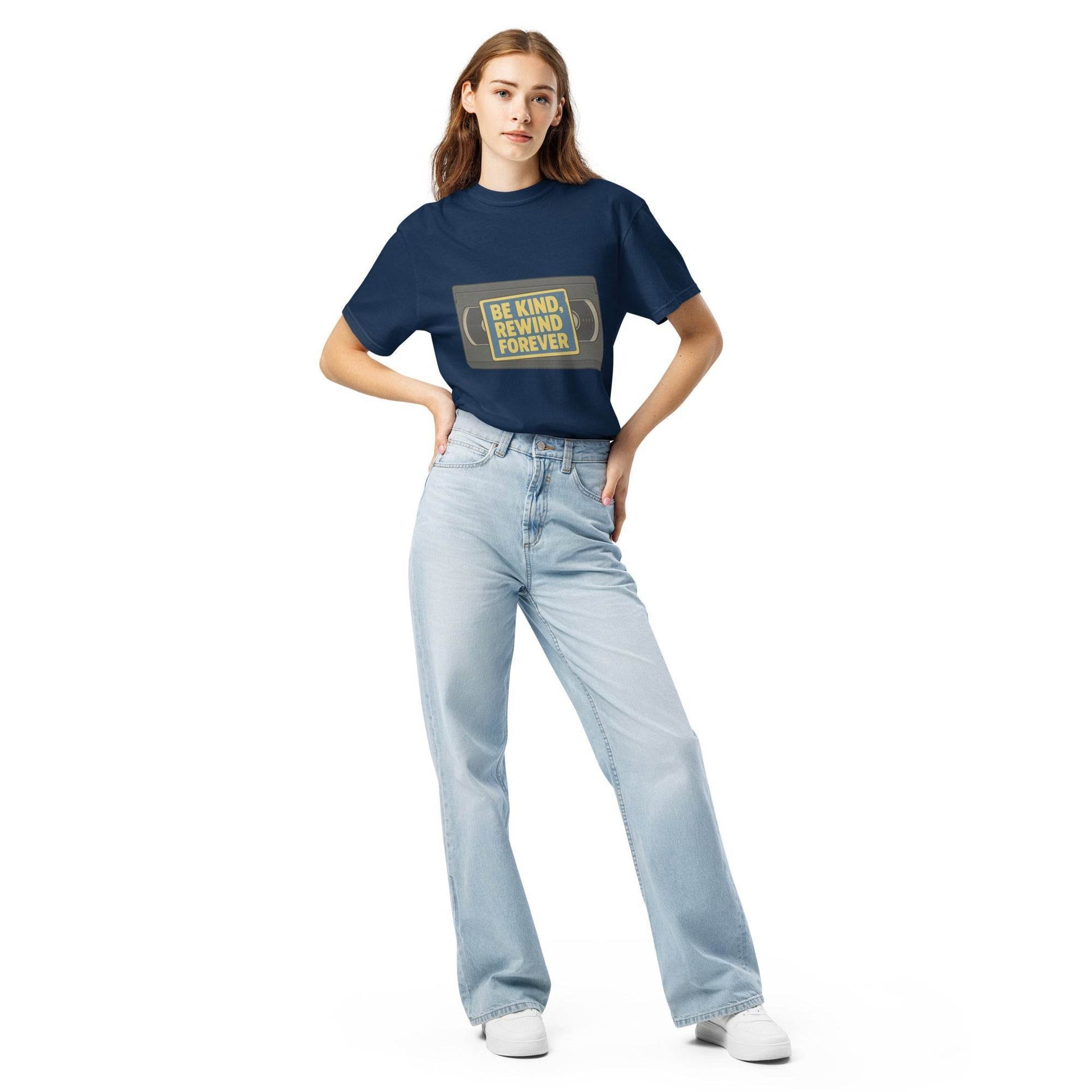 Be Kind, Rewind Forever Unisex garment-dyed heavyweight t-shirt  from Rare Plus Apparel – unique movie & pop culture inspired design.
