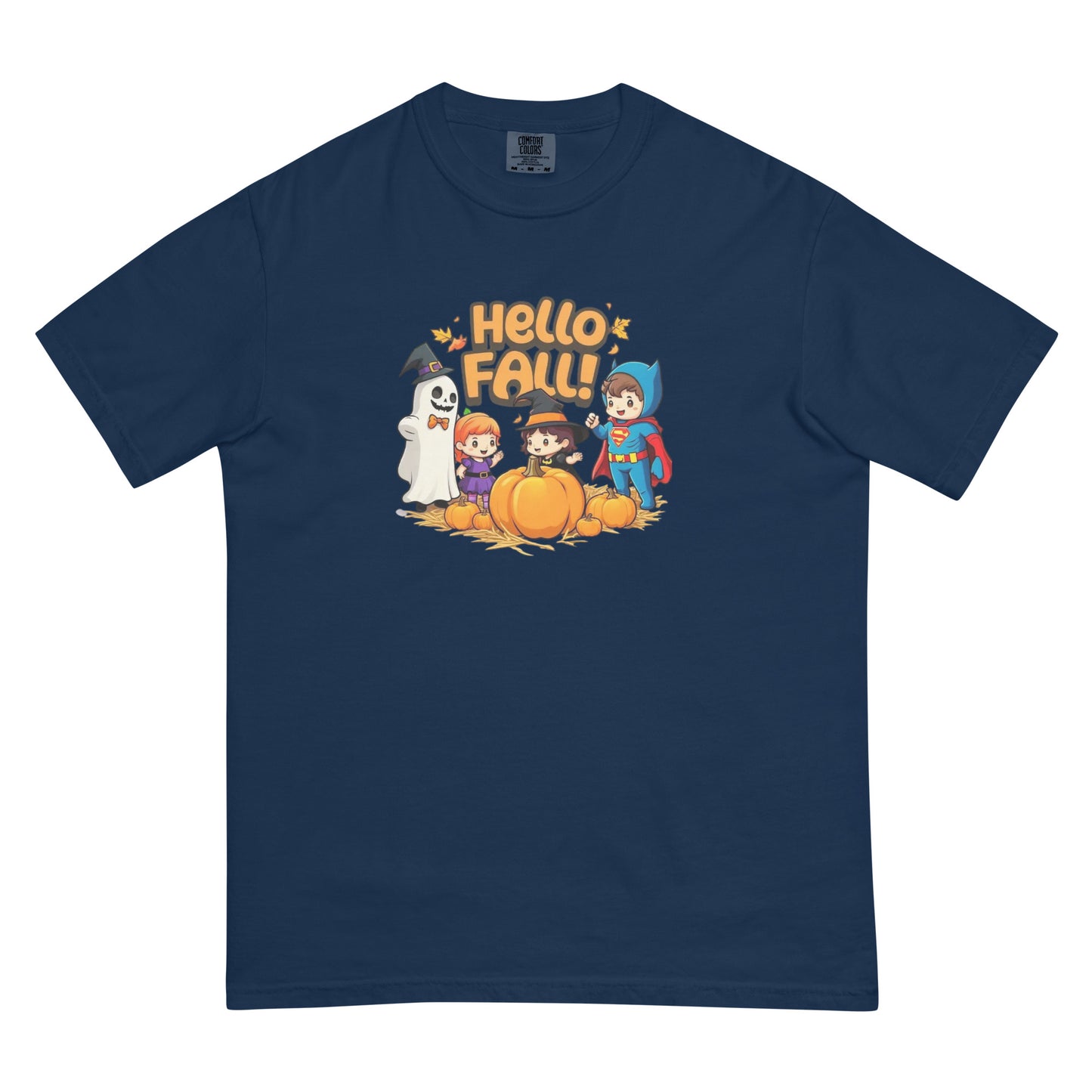 Hello Fall Unisex garment-dyed heavyweight t-shirtx  from Rare Plus Apparel – unique movie & pop culture inspired design.