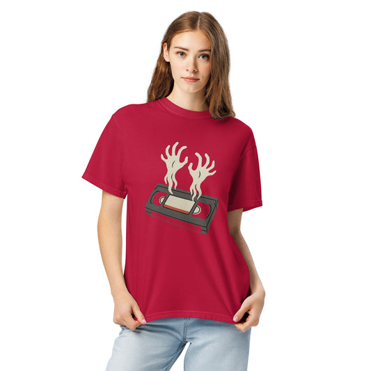 Cursed Media Unisex garment-dyed heavyweight t-shirt  from Rare Plus Apparel – unique movie & pop culture inspired design.