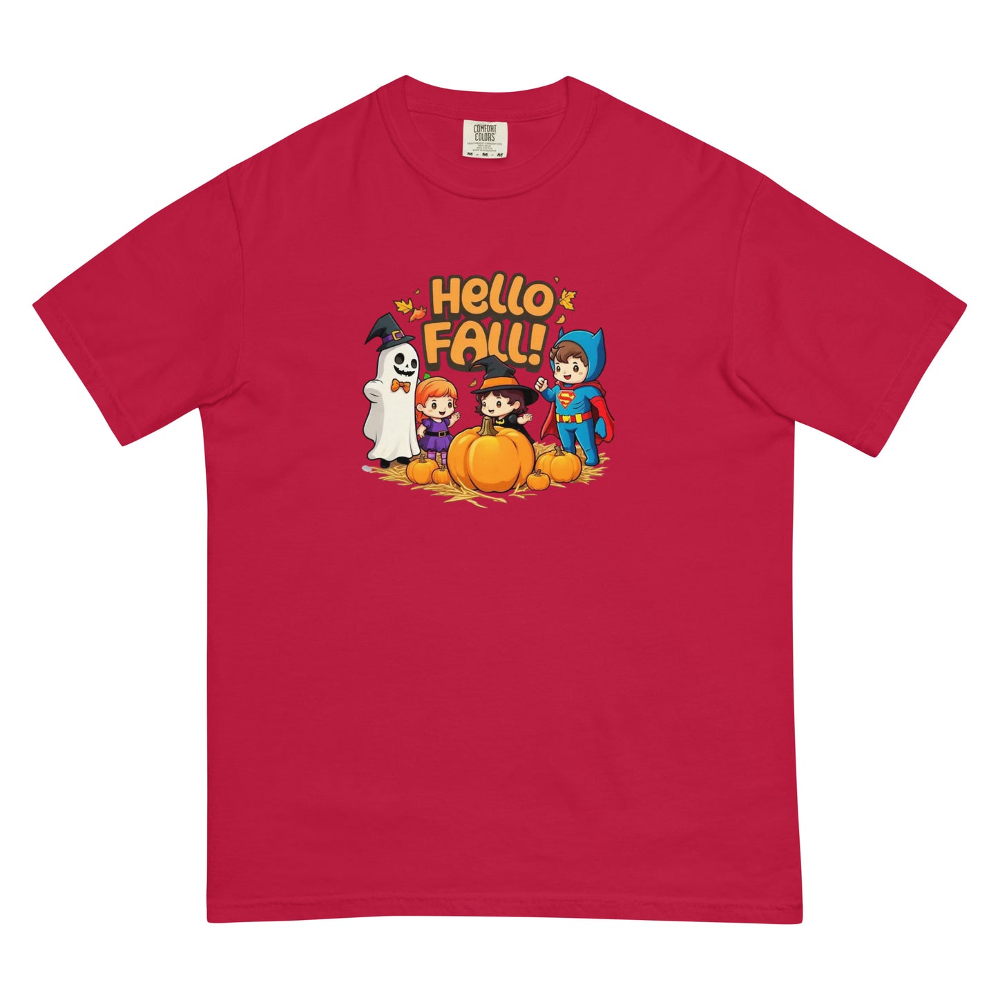 Hello Fall Unisex garment-dyed heavyweight t-shirtx  from Rare Plus Apparel – unique movie & pop culture inspired design.