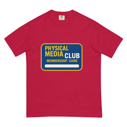 Physical Media Club Unisex garment-dyed heavyweight t-shirt  from Rare Plus Apparel – unique movie & pop culture inspired design.
