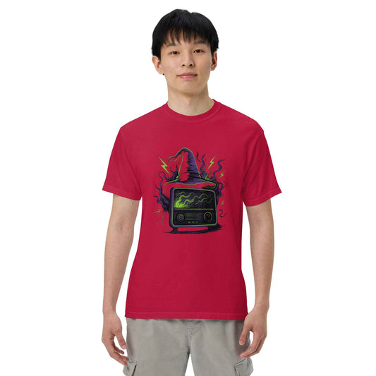 “Witching Hour Radio” Spells, Static, Screams Unisex garment-dyed heavyweight t-shirt