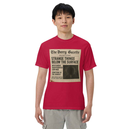 The Derry Gazette “Strange Things Below the Surface” Unisex garment-dyed heavyweight t-shirt