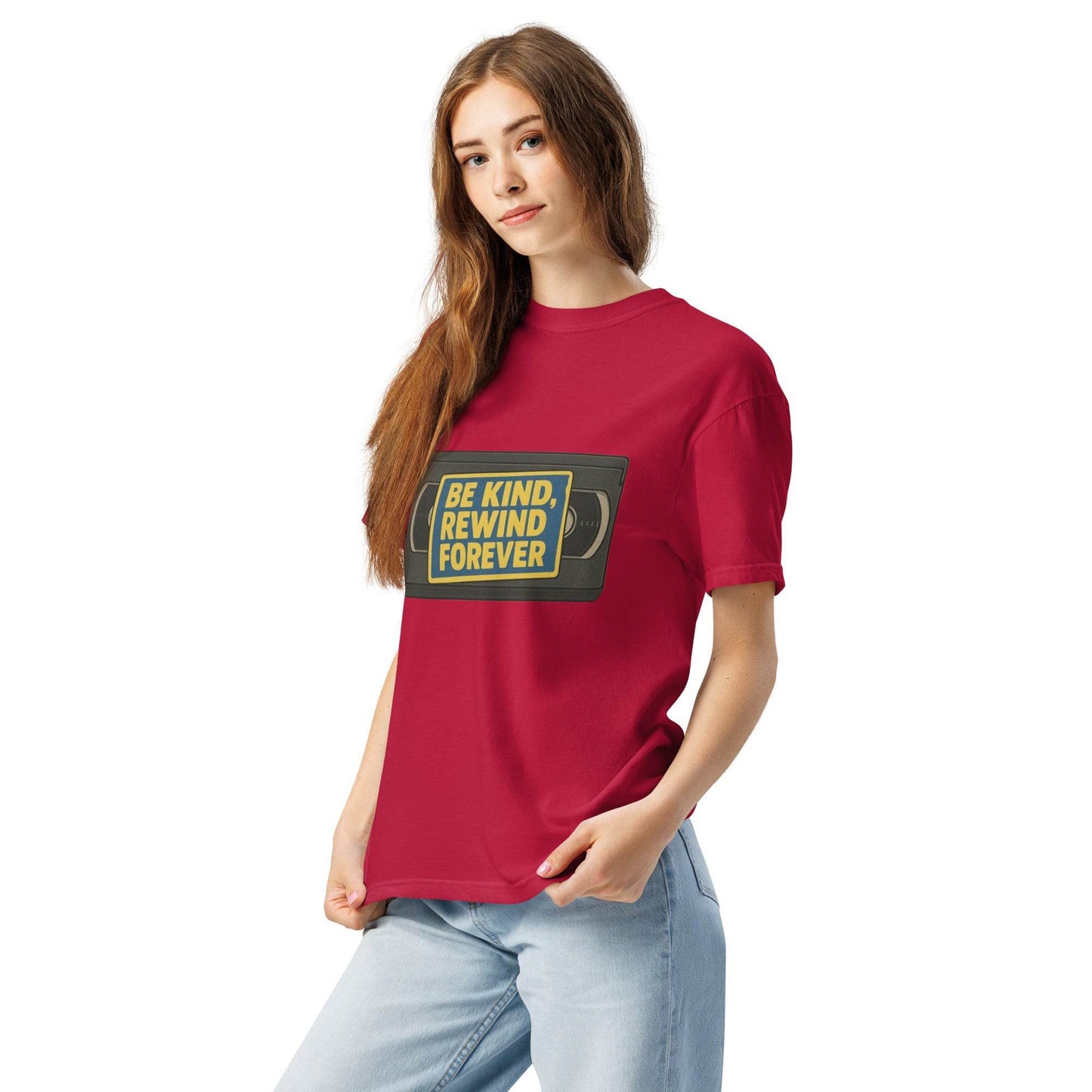 Be Kind, Rewind Forever Unisex garment-dyed heavyweight t-shirt  from Rare Plus Apparel – unique movie & pop culture inspired design.