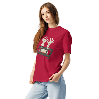 Cursed Media Unisex garment-dyed heavyweight t-shirt  from Rare Plus Apparel – unique movie & pop culture inspired design.