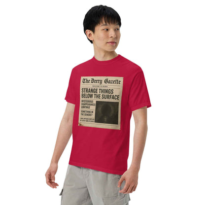 The Derry Gazette “Strange Things Below the Surface” Unisex garment-dyed heavyweight t-shirt