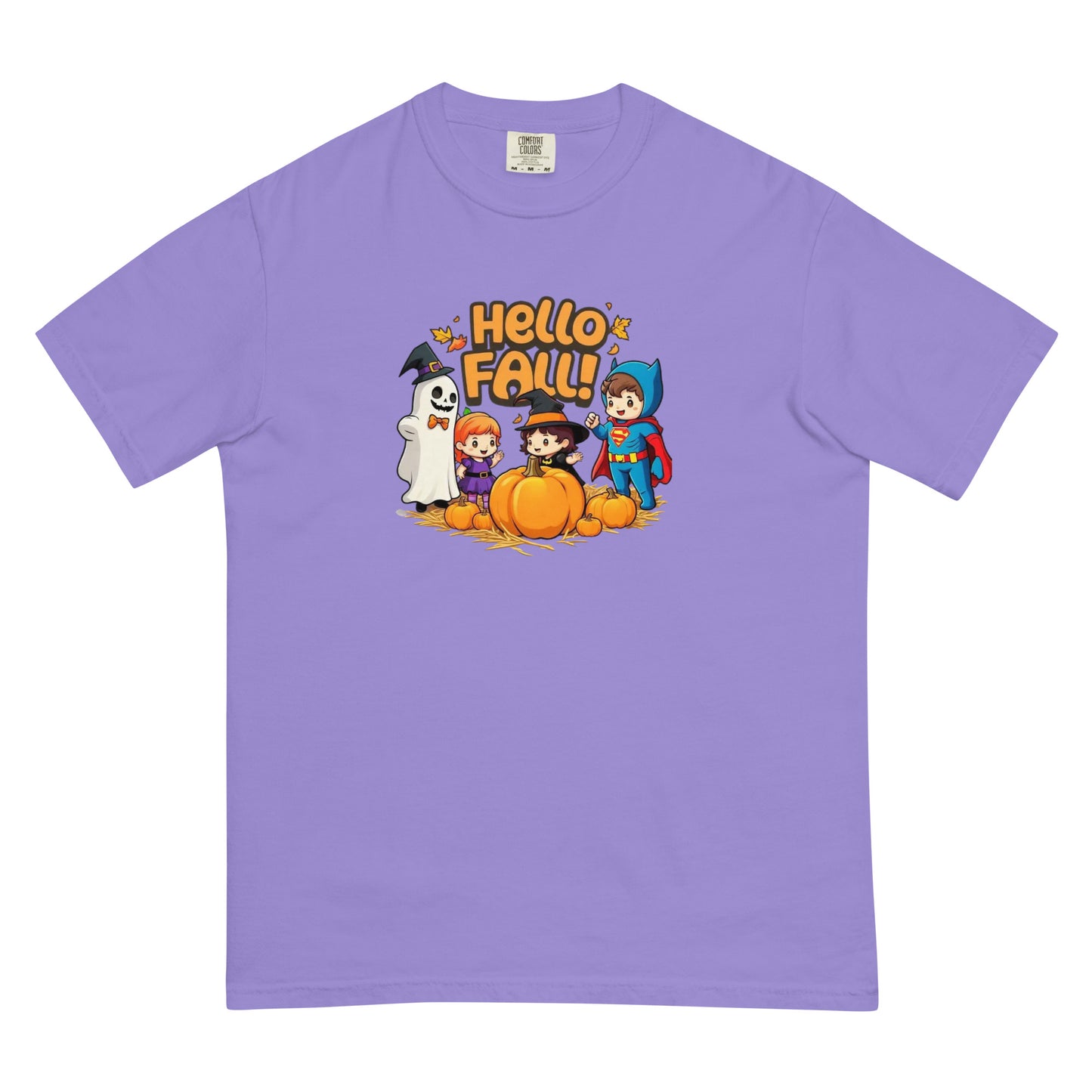 Hello Fall Unisex garment-dyed heavyweight t-shirtx  from Rare Plus Apparel – unique movie & pop culture inspired design.