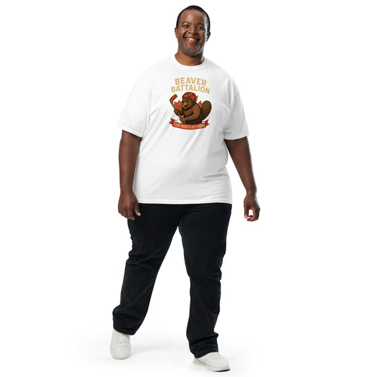 Beaver Battalion – True North Defender Unisex garment-dyed heavyweight t-shirt  from Rare Plus Apparel – unique movie & pop culture inspired design.