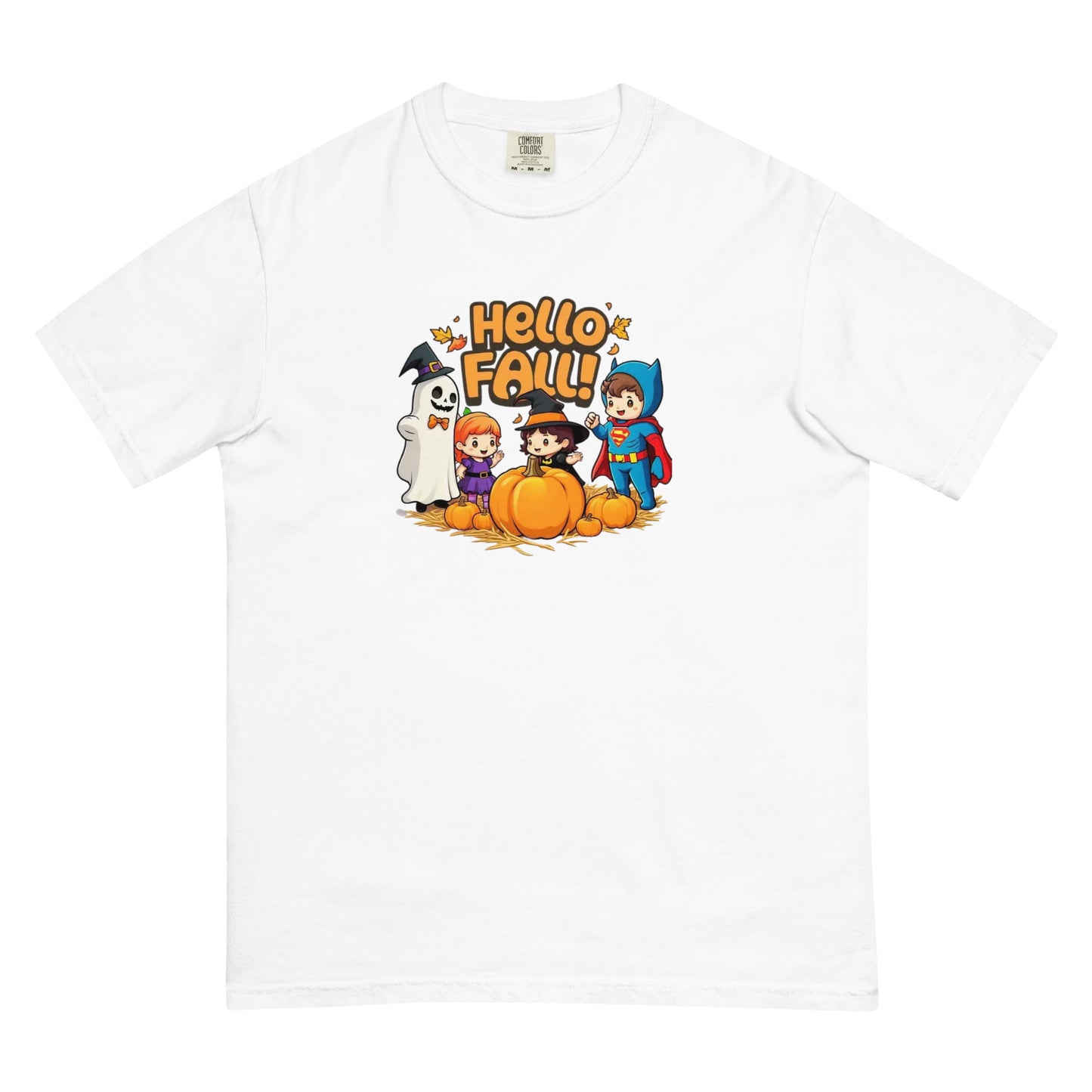 Hello Fall Unisex garment-dyed heavyweight t-shirtx  from Rare Plus Apparel – unique movie & pop culture inspired design.