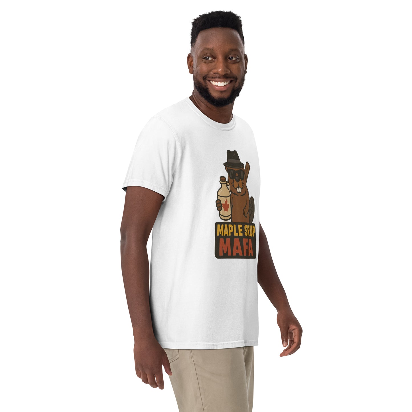 Maple Syrup Mafia Unisex garment-dyed heavyweight t-shirt  from Rare Plus Apparel – unique movie & pop culture inspired design.
