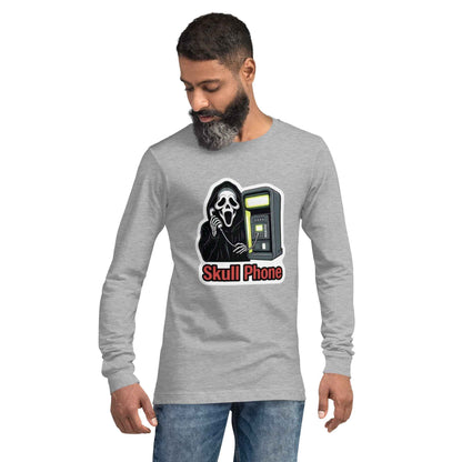 Skull Phone Skeleton Unisex Long Sleeve Tee