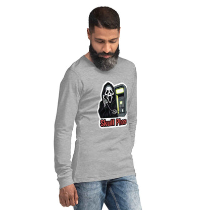 Skull Phone Skeleton Unisex Long Sleeve Tee