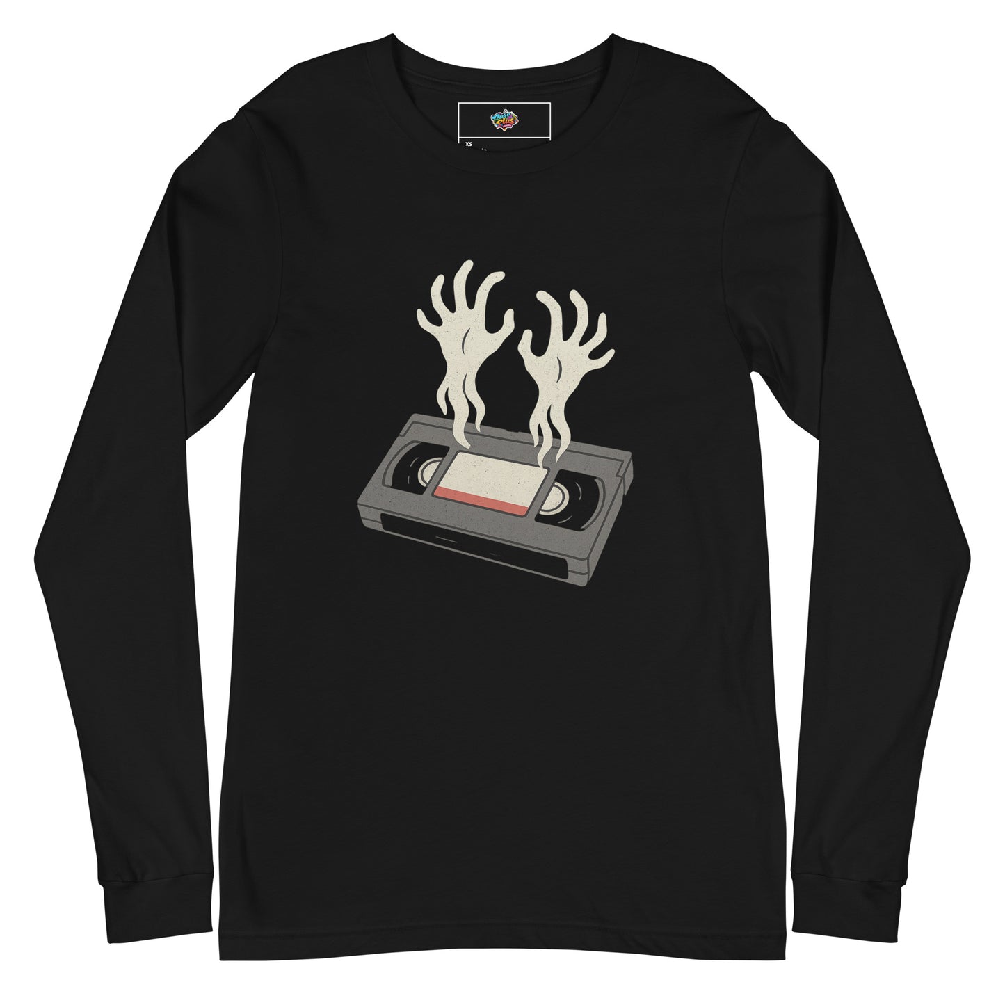 Cursed Media Unisex Long Sleeve Tee  from Rare Plus Apparel – unique movie & pop culture inspired design.