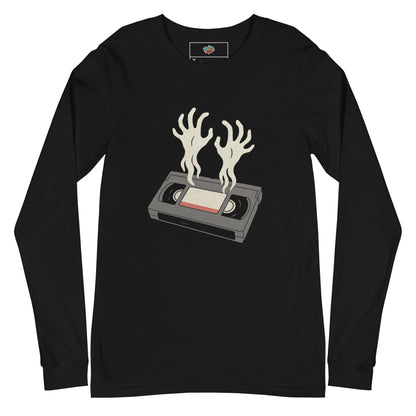 Cursed Media Unisex Long Sleeve Tee  from Rare Plus Apparel – unique movie & pop culture inspired design.