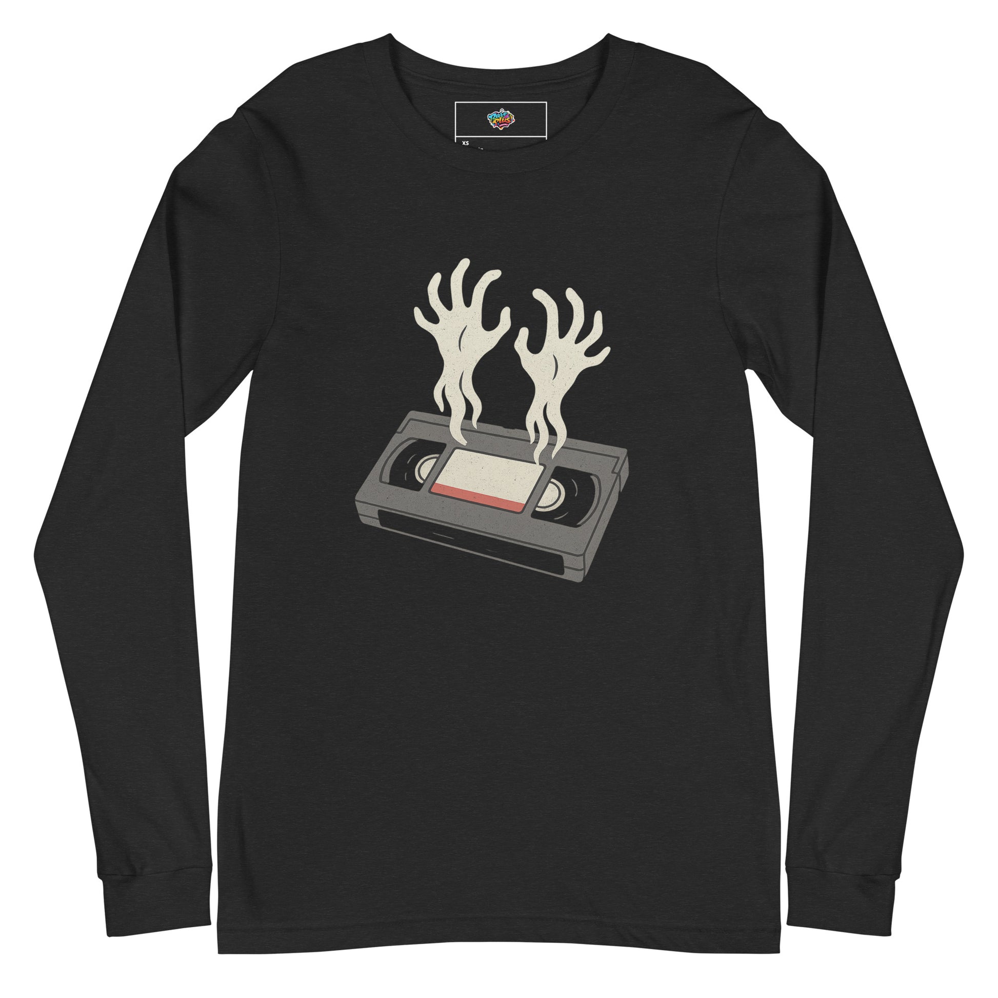 Cursed Media Unisex Long Sleeve Tee  from Rare Plus Apparel – unique movie & pop culture inspired design.