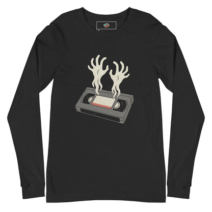 Cursed Media Unisex Long Sleeve Tee  from Rare Plus Apparel – unique movie & pop culture inspired design.