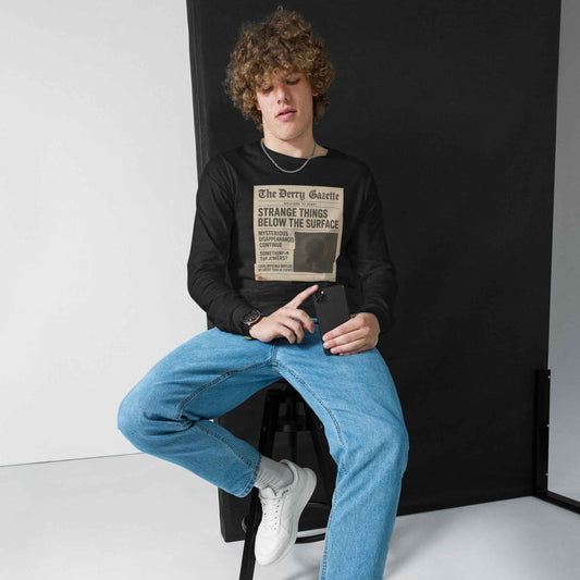 The Derry Gazette “Strange Things Below the Surface” Unisex Long Sleeve Tee