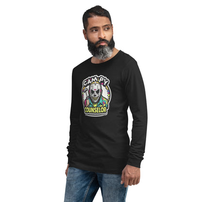 Campy Counselor Unisex Long Sleeve Tee  from Rare Plus Apparel – unique movie & pop culture inspired design.