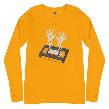 Cursed Media Unisex Long Sleeve Tee  from Rare Plus Apparel – unique movie & pop culture inspired design.