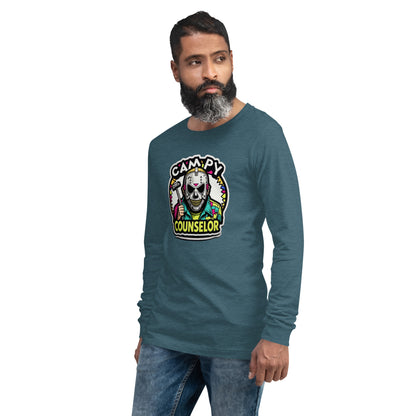 Campy Counselor Unisex Long Sleeve Tee  from Rare Plus Apparel – unique movie & pop culture inspired design.