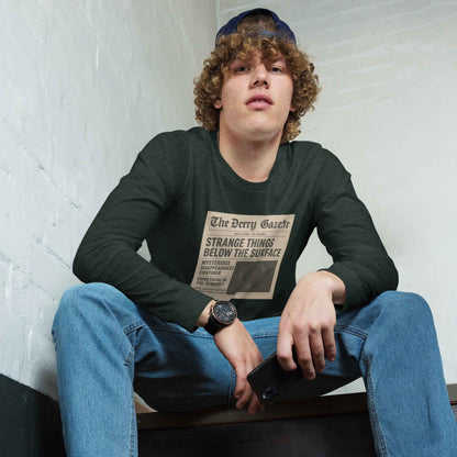 The Derry Gazette “Strange Things Below the Surface” Unisex Long Sleeve Tee