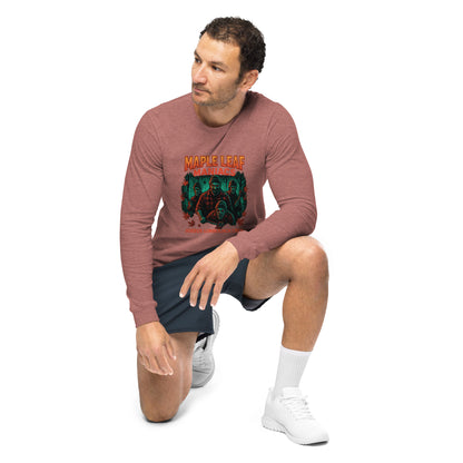 Maple Leaf Maniacs Unisex Long Sleeve Tee  from Rare Plus Apparel – unique movie & pop culture inspired design.