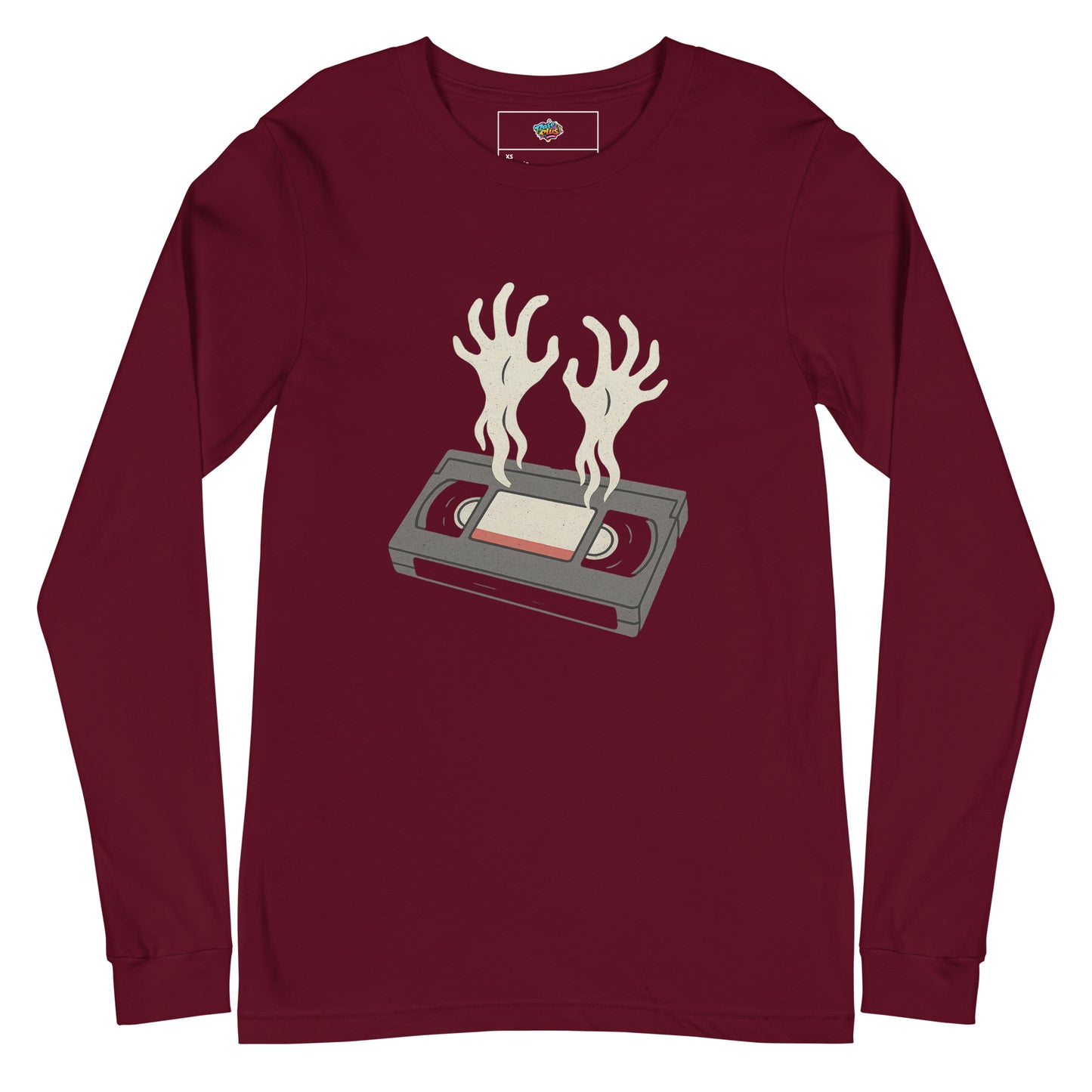 Cursed Media Unisex Long Sleeve Tee  from Rare Plus Apparel – unique movie & pop culture inspired design.