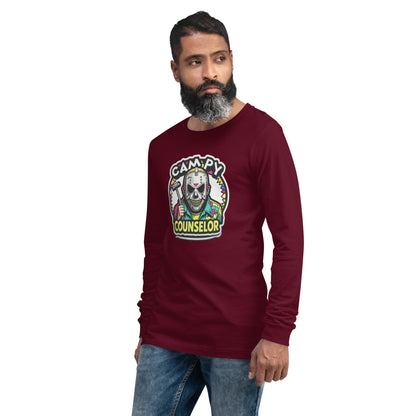Campy Counselor Unisex Long Sleeve Tee  from Rare Plus Apparel – unique movie & pop culture inspired design.