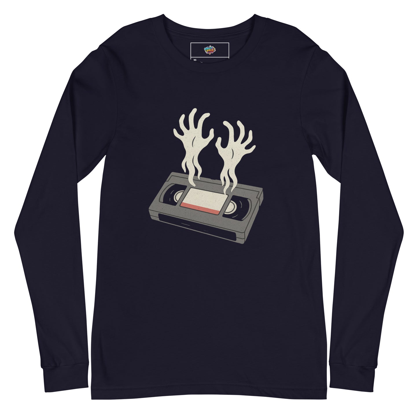 Cursed Media Unisex Long Sleeve Tee  from Rare Plus Apparel – unique movie & pop culture inspired design.