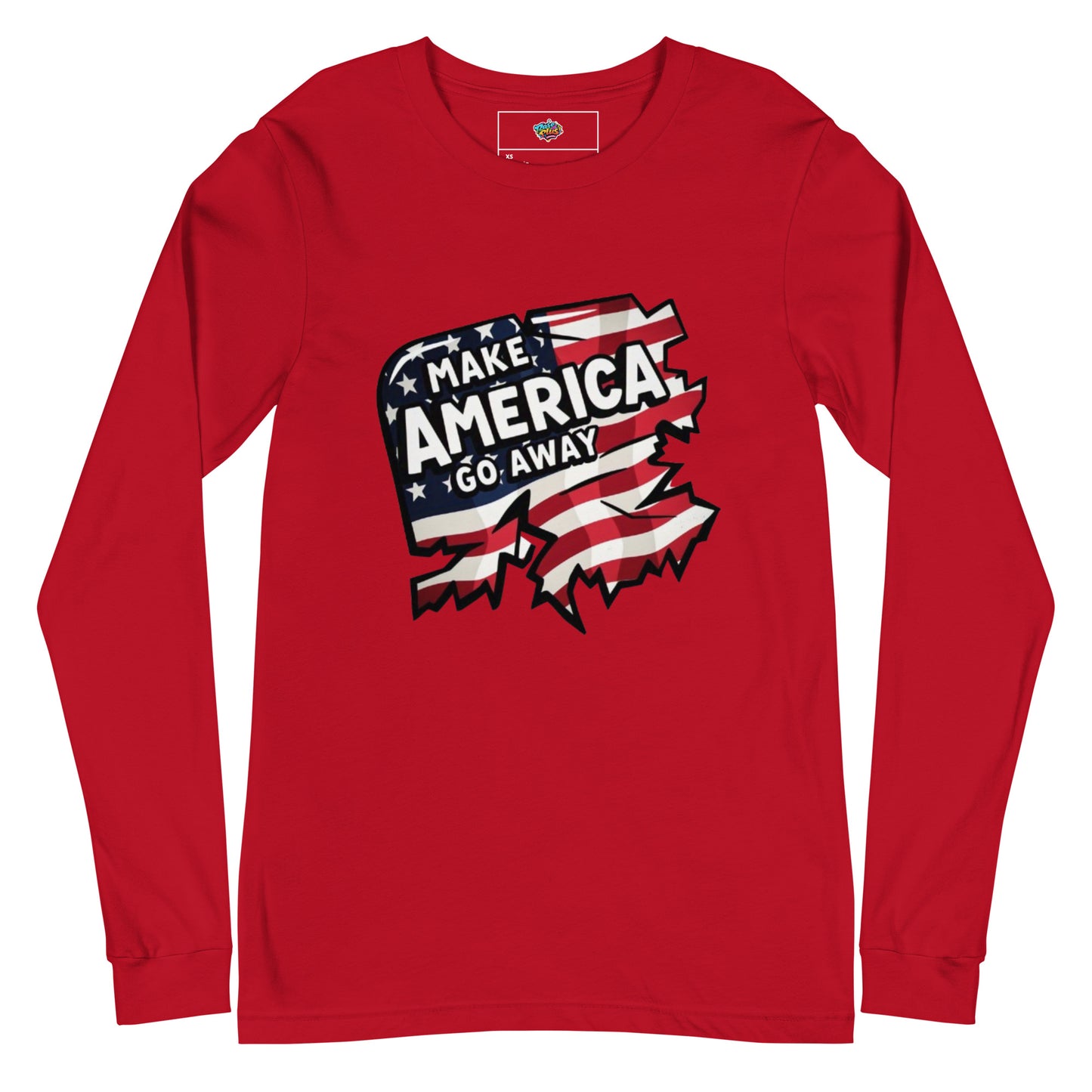 MAGA “Make America Go Away” Unisex Long Sleeve Tee  from Rare Plus Apparel – unique movie & pop culture inspired design.