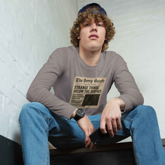 The Derry Gazette “Strange Things Below the Surface” Unisex Long Sleeve Tee