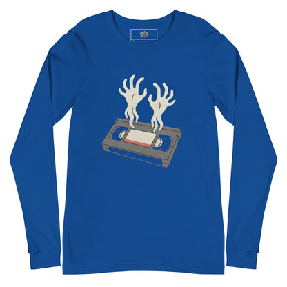 Cursed Media Unisex Long Sleeve Tee  from Rare Plus Apparel – unique movie & pop culture inspired design.