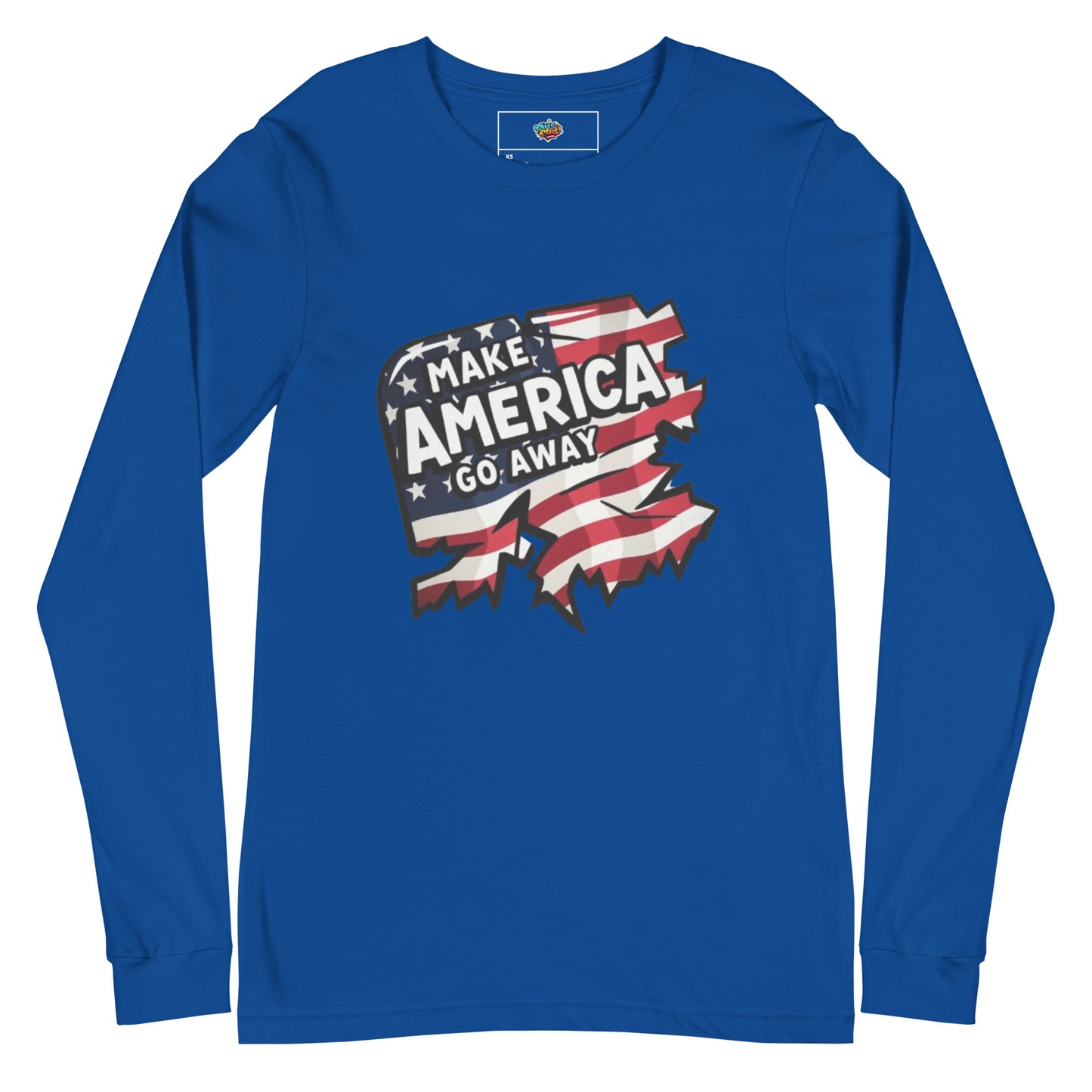 MAGA “Make America Go Away” Unisex Long Sleeve Tee  from Rare Plus Apparel – unique movie & pop culture inspired design.