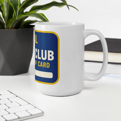 Physical Media Club White glossy mug  from Rare Plus Apparel – unique movie & pop culture inspired design.
