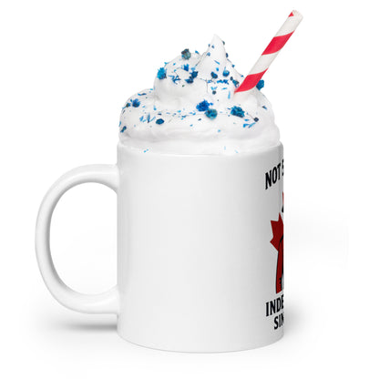 Not 51st State Mountie White glossy mug  from Rare Plus Apparel – unique movie & pop culture inspired design.