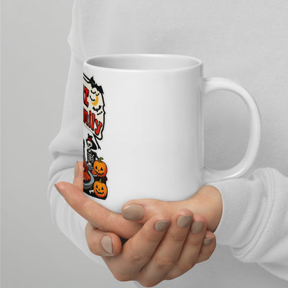 Meat The Family White glossy mug  from Rare Plus Apparel – unique movie & pop culture inspired design.