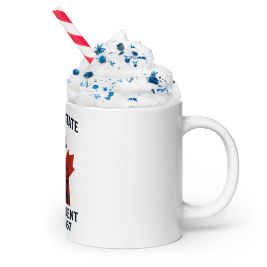Not 51st State Mountie White glossy mug  from Rare Plus Apparel – unique movie & pop culture inspired design.