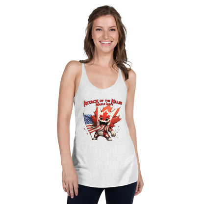 Maple Mayhem Women's Racerback Tank  from Rare Plus Apparel – unique movie & pop culture inspired design.