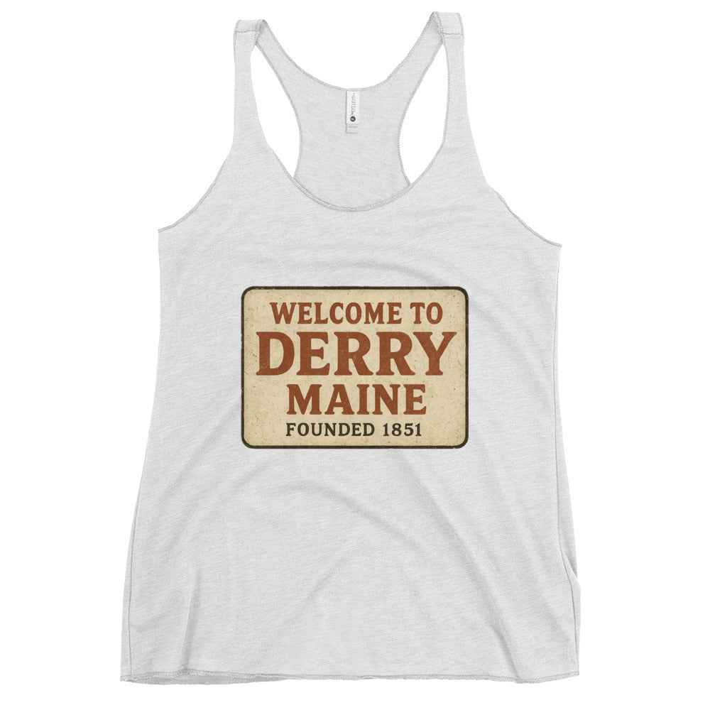 Welcome to Derry, Maine: Founded 1851 Women's Racerback Tank