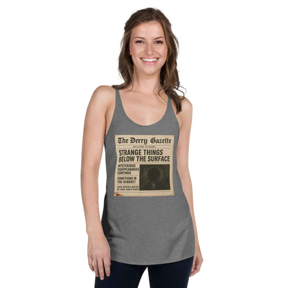 The Derry Gazette “Strange Things Below the Surface” Women's Racerback Tank