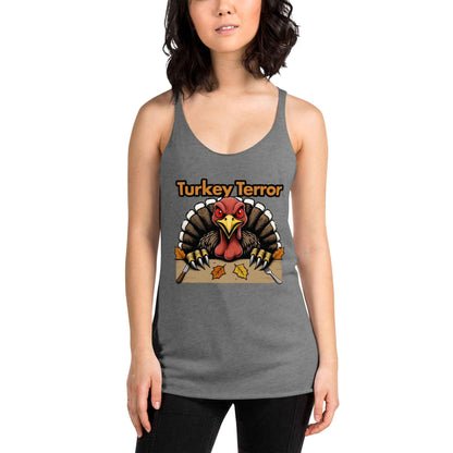 “Turkey Terror” Feast of Fear Women's Racerback Tank