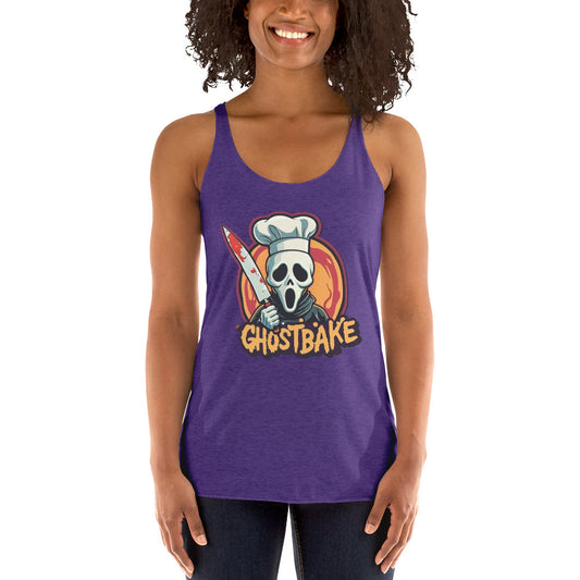 GhostBake Women's Racerback Tank  from Rare Plus Apparel – unique movie & pop culture inspired design.