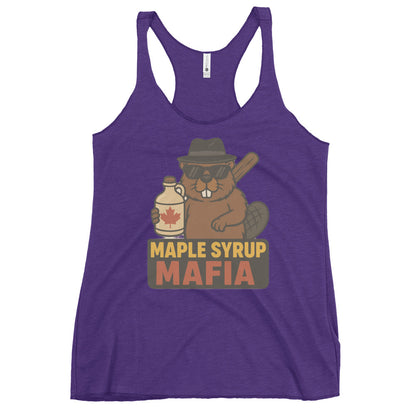 Maple Syrup Mafia Women's Racerback Tank  from Rare Plus Apparel – unique movie & pop culture inspired design.
