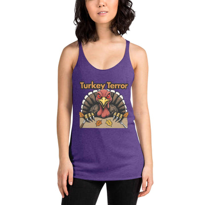 “Turkey Terror” Feast of Fear Women's Racerback Tank