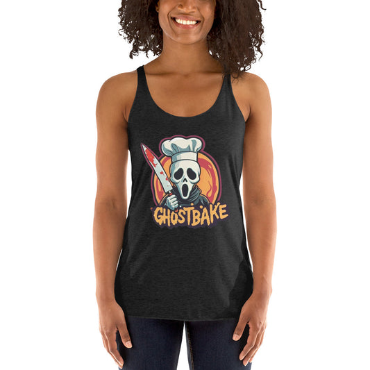 GhostBake Women's Racerback Tank  from Rare Plus Apparel – unique movie & pop culture inspired design.