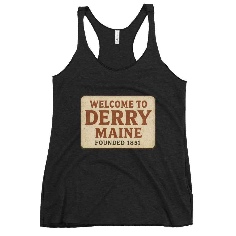 Welcome to Derry, Maine: Founded 1851 Women's Racerback Tank